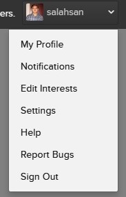 Screen shot of user name page.